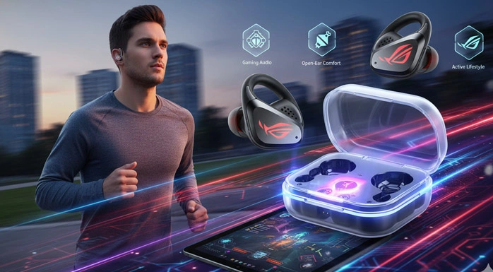 Asus Perkenalkan ROG Cetra Open Wireless, Earbud Open-Ear Gaming untuk Pengguna Aktif